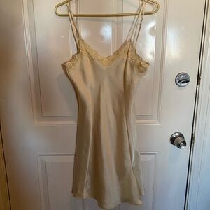 Cream Lace Trim Chemise